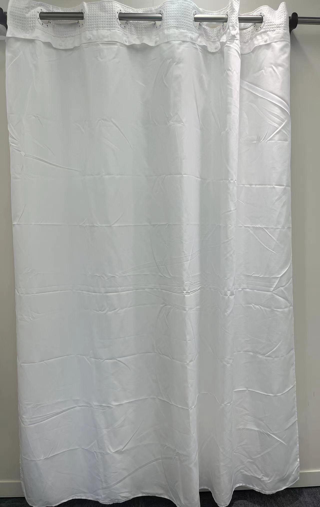Tenda da doccia a nido d'ape senza gancio con fodera a scatto - Design elegante e strutturato, resistente all'acqua, lavabile in lavatrice, perfetta per l'arredo del bagno, 71"WX 86"L