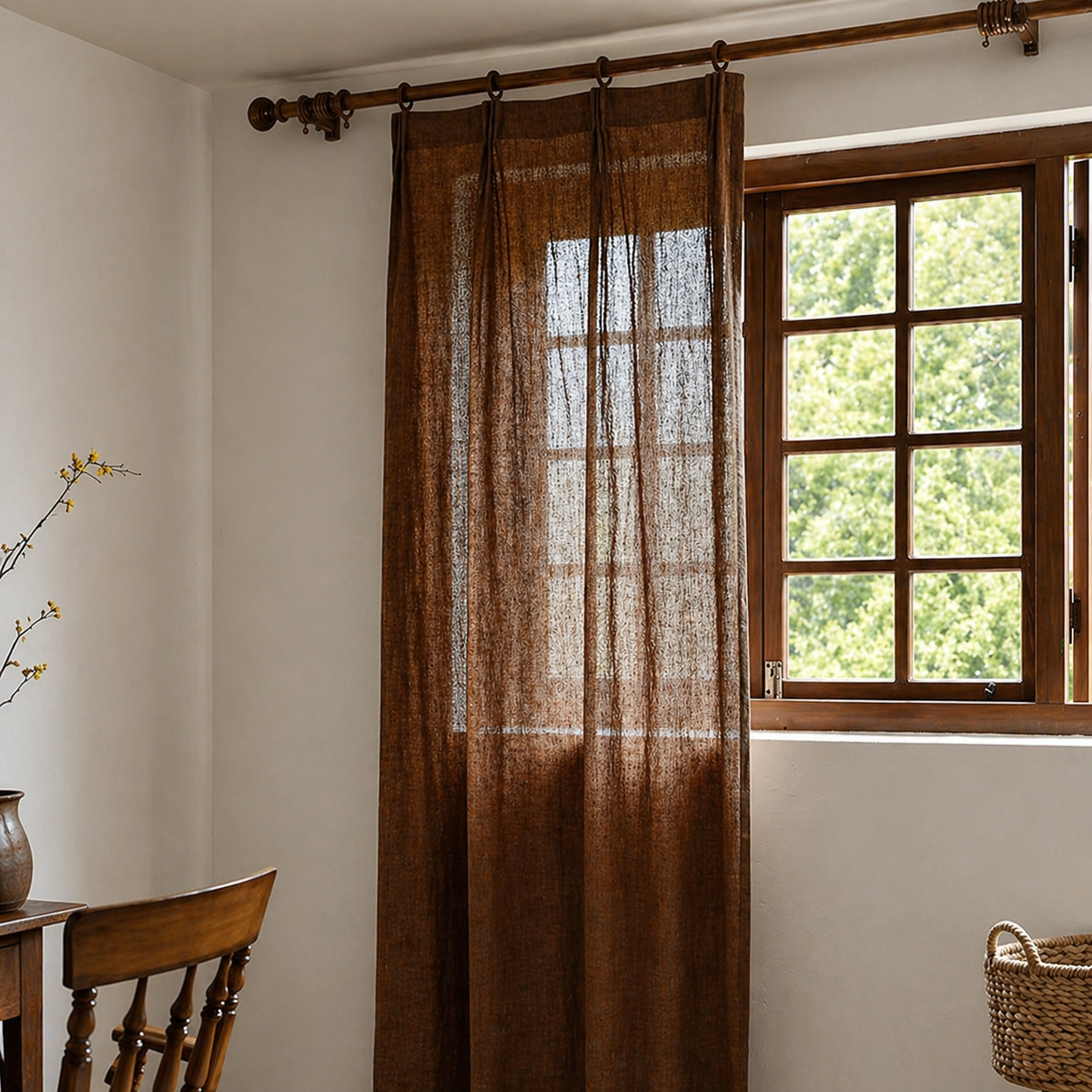 Chestnut Weave Linen|Curtains