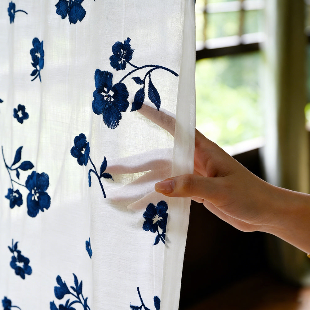 Bluebell Linen Sheer|Sample