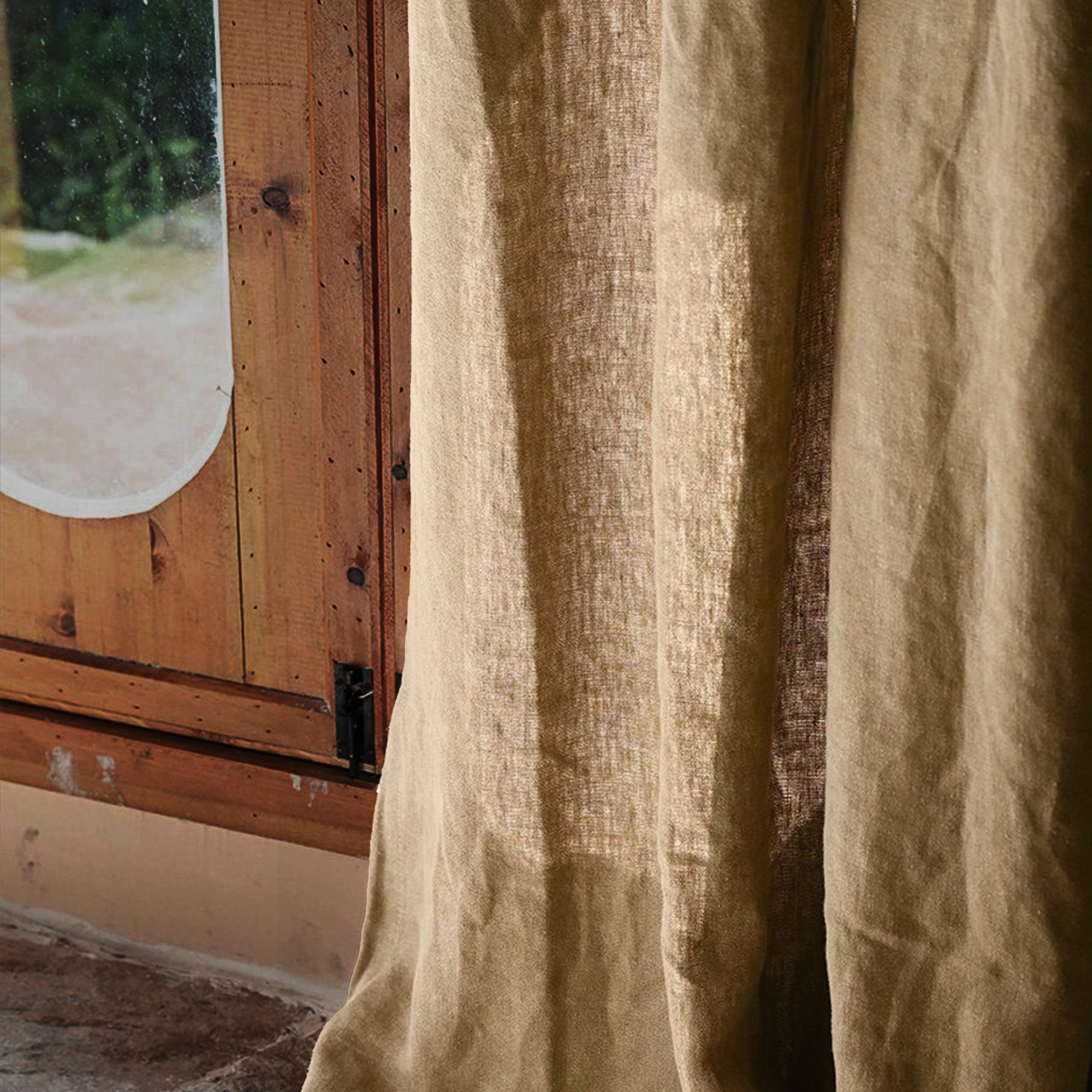 Bronzed Dusk Linen|Curtains