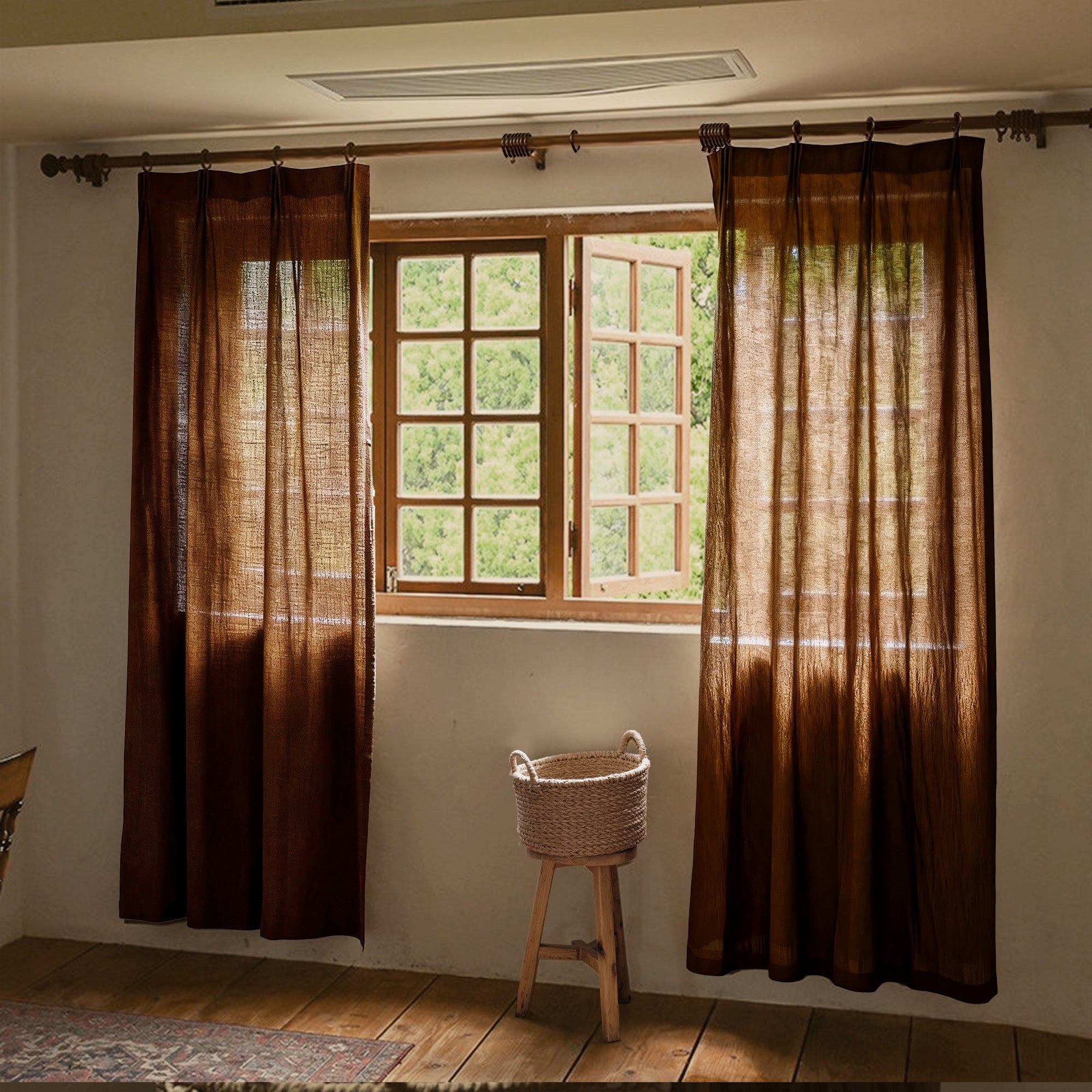Chestnut Weave Linen|Curtains