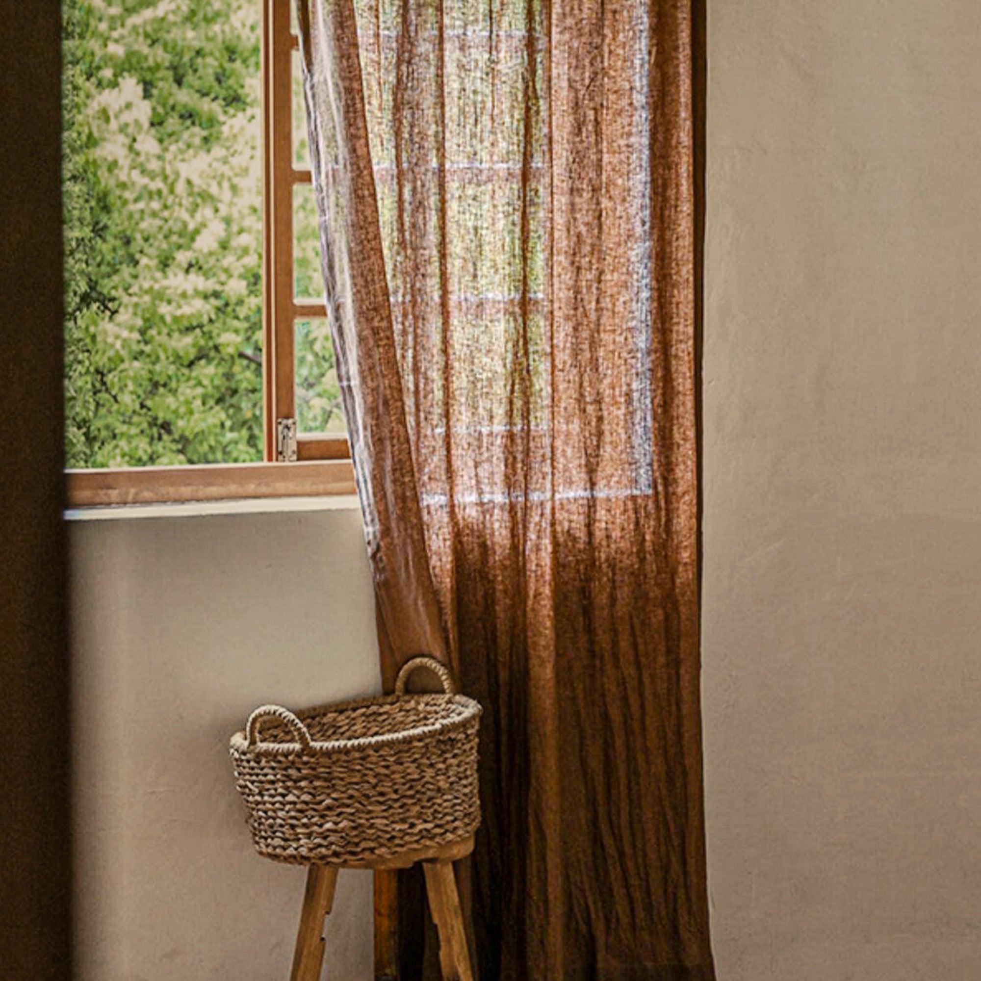 Chestnut Weave Linen|Sample