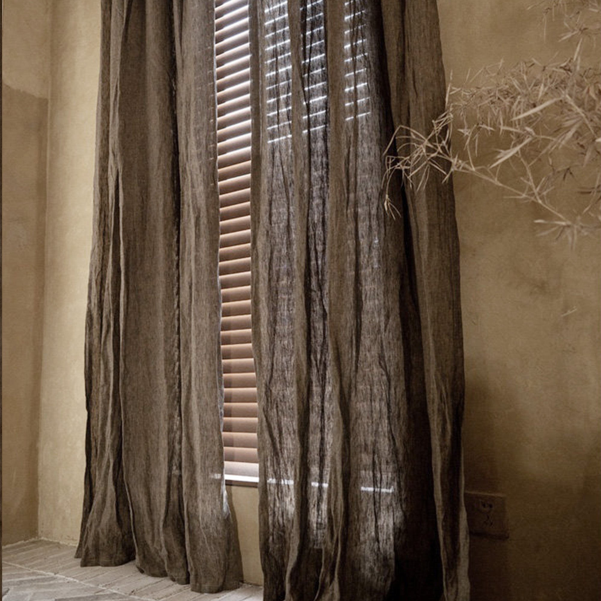 Cocoa Wash Linen|Sample