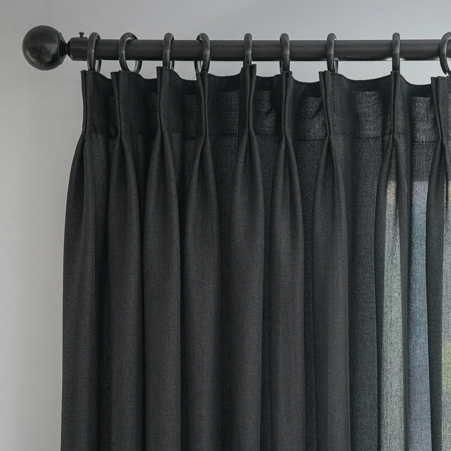 Dandelion Polyester Pinch Pleat Drapery Custom Curtains Blackout Curtain Black