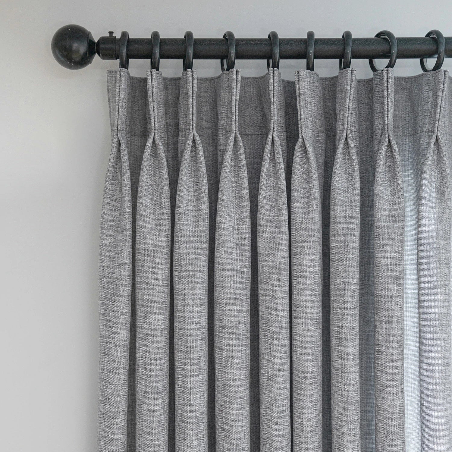 Dandelion Polyester Pinch Pleat Drapery Custom Curtains Blackout Curtains Light Gray