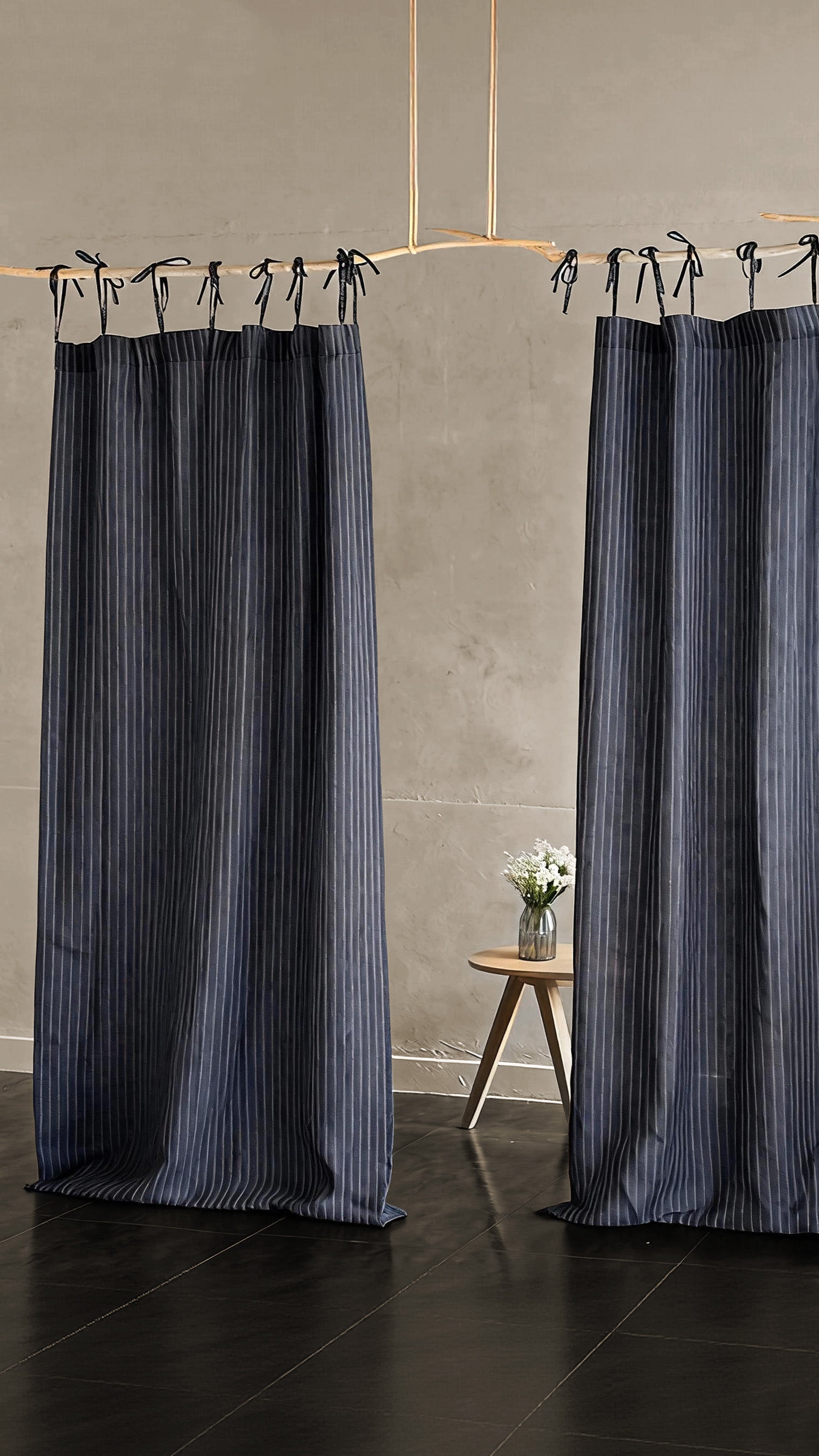 Dusk Stripe Linen|Curtains
