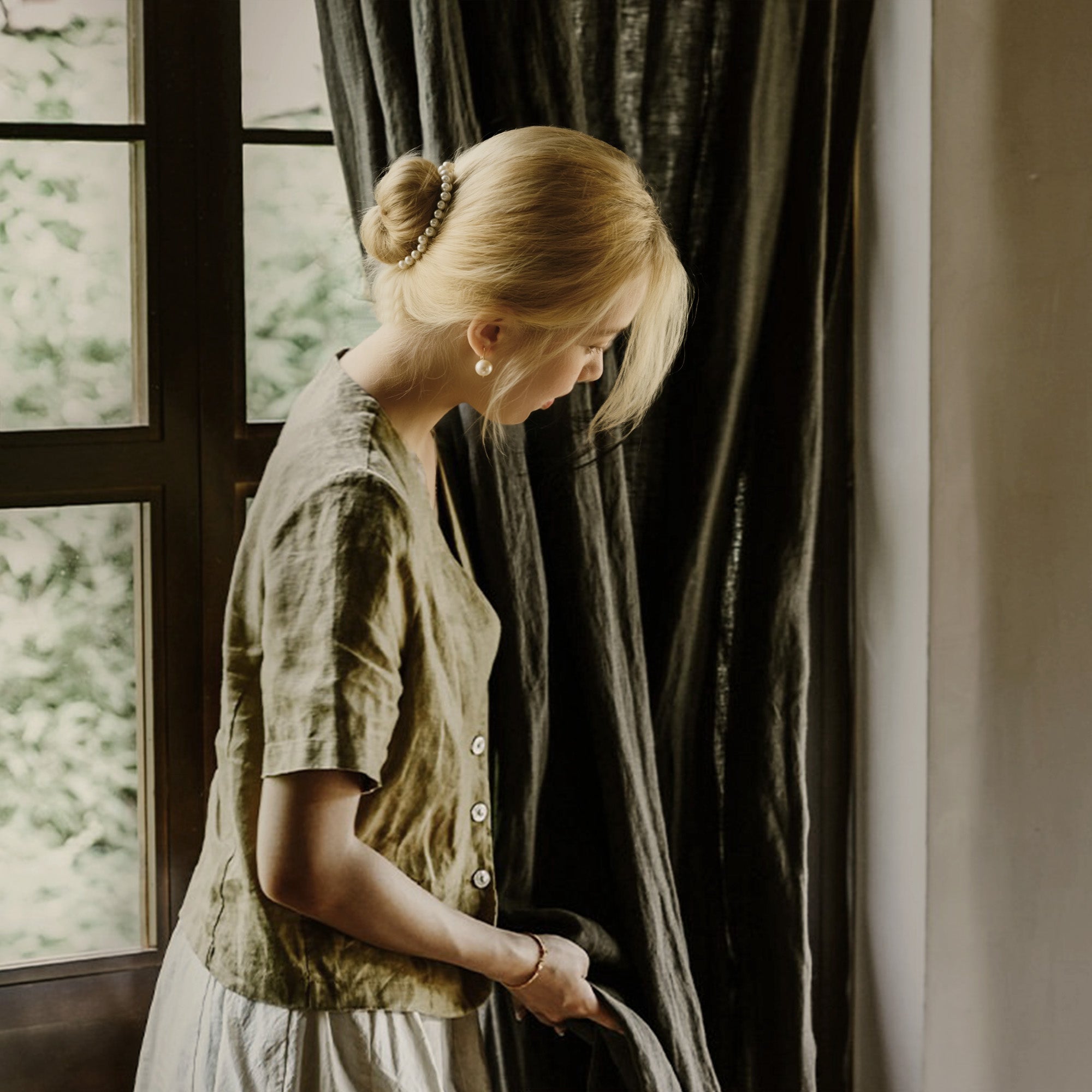 Evergreen Linen|Curtains