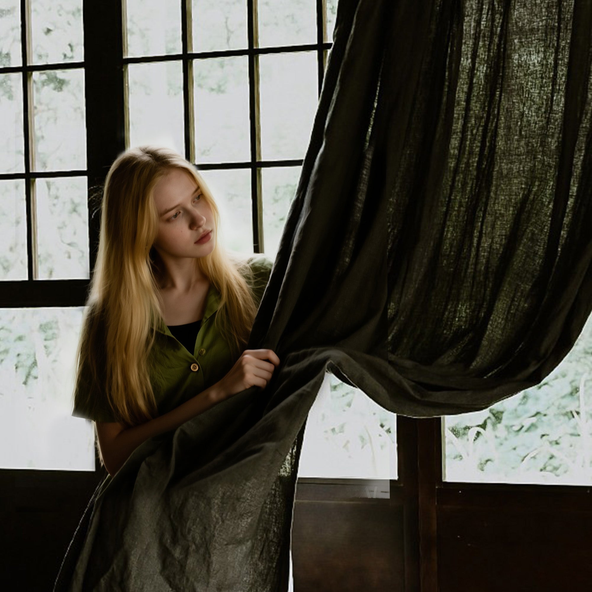 Evergreen Linen|Curtains