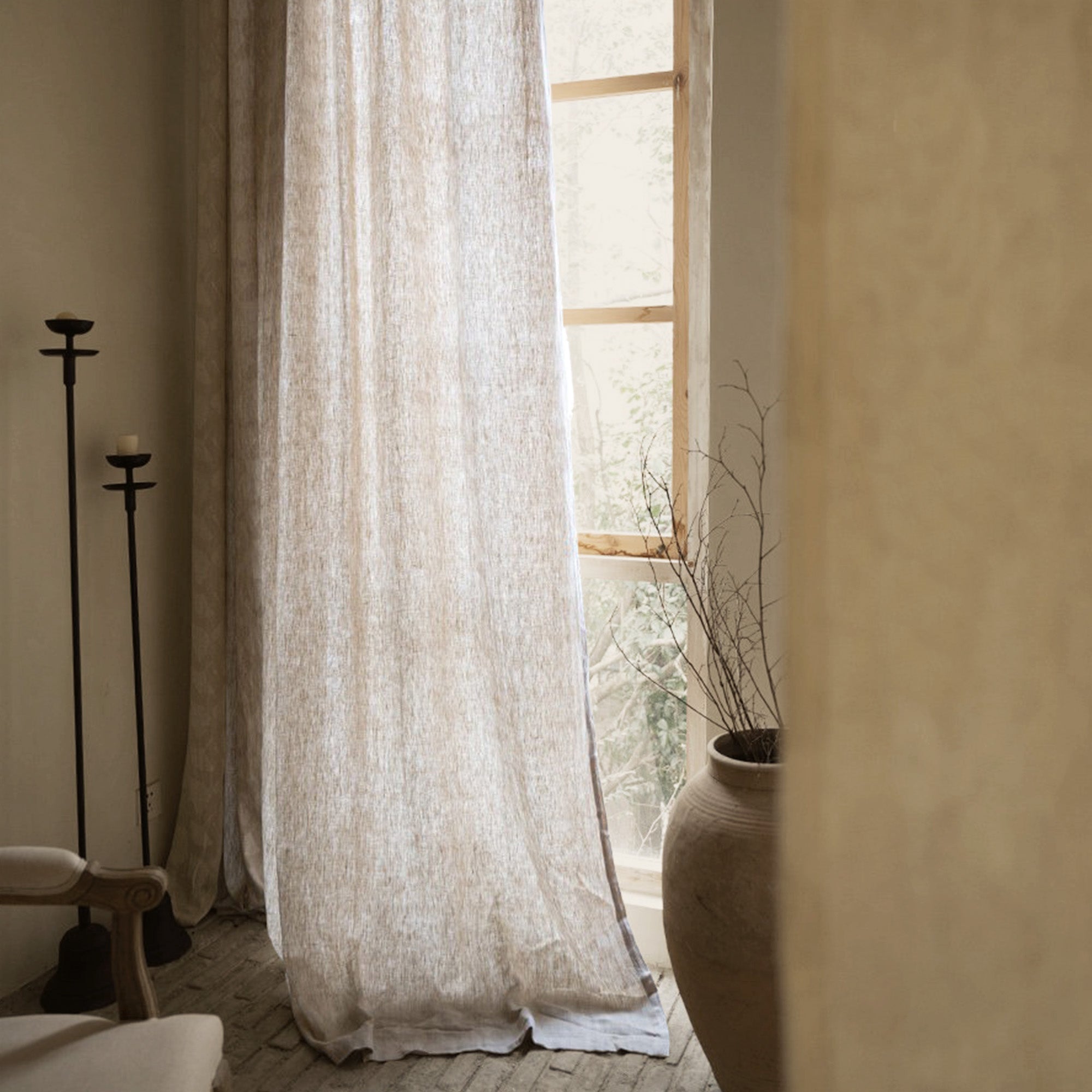 Ginkgo Jacquard Linen|Sample