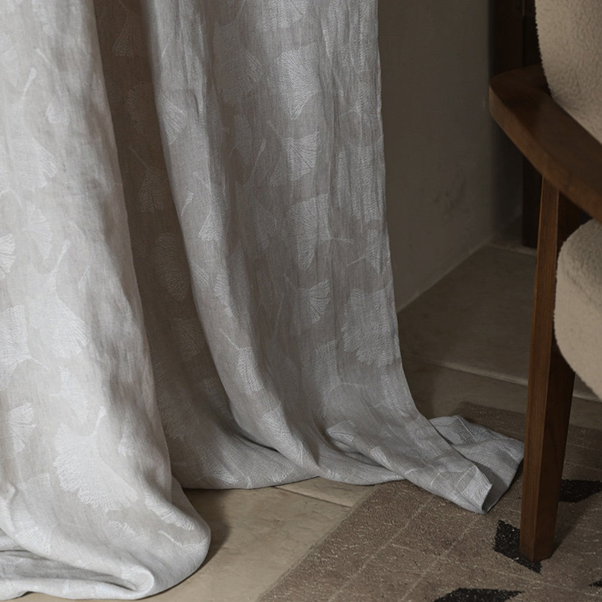 Ginkgo Jacquard Linen|Sample