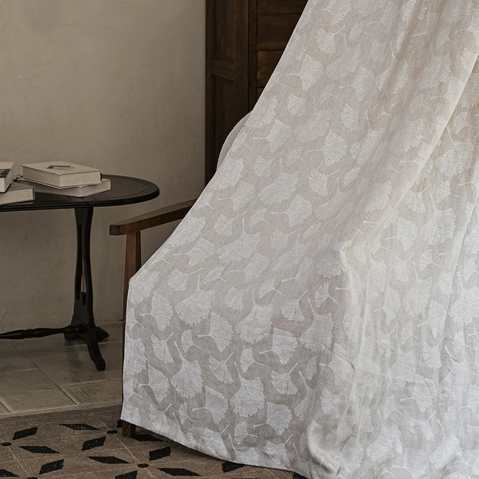 Ginkgo Jacquard Linen|Sample