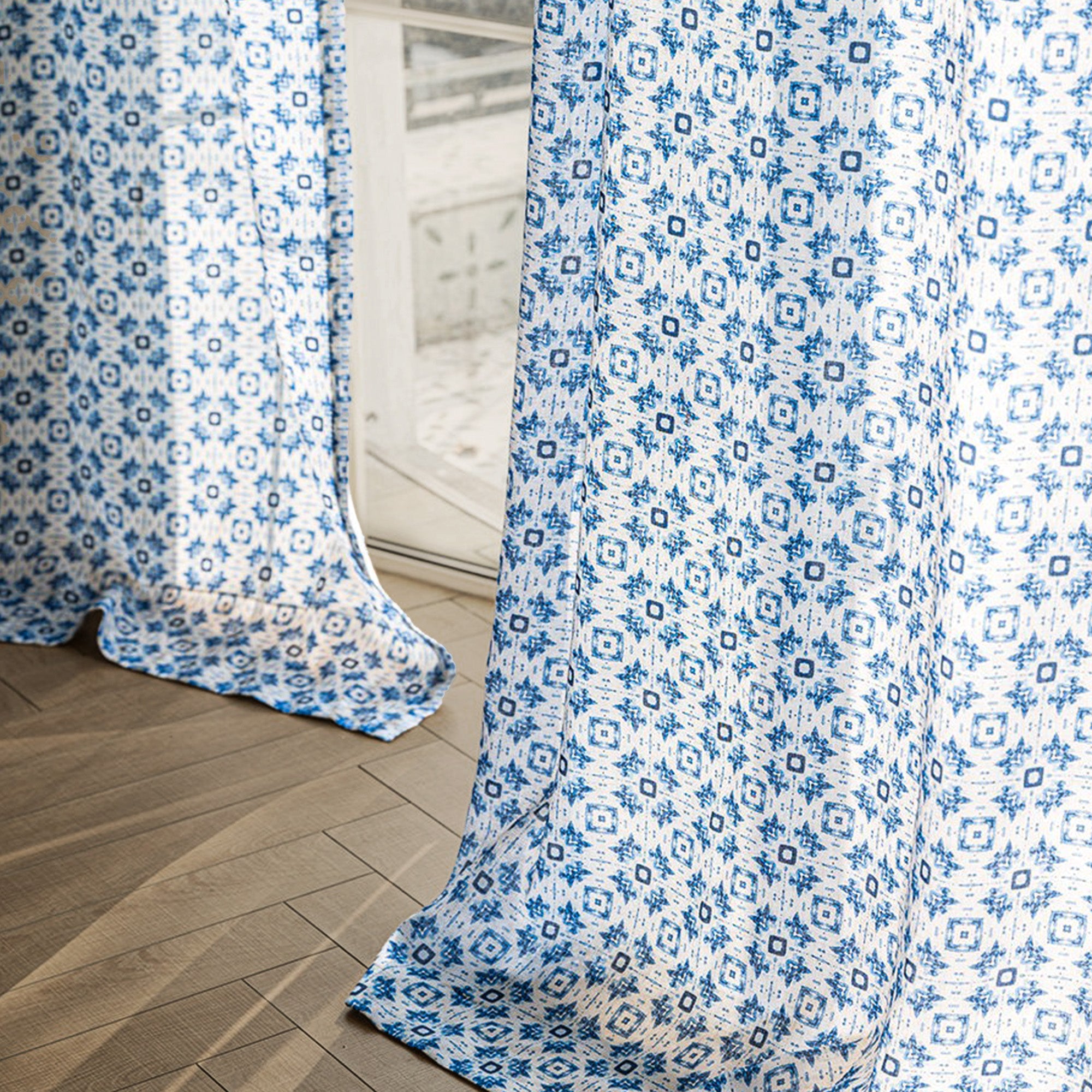 Glacier Blue Linen|Curtains