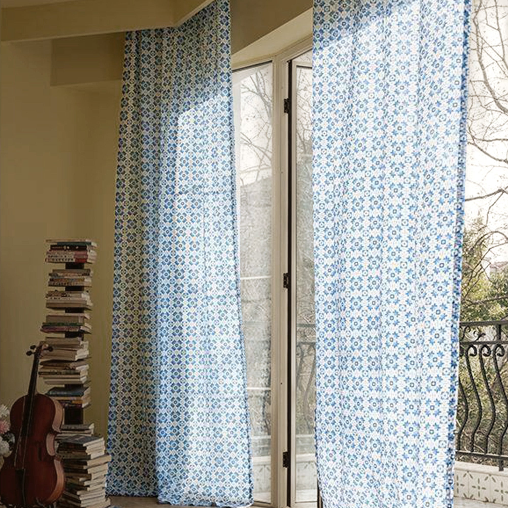Glacier Blue Linen|Curtains
