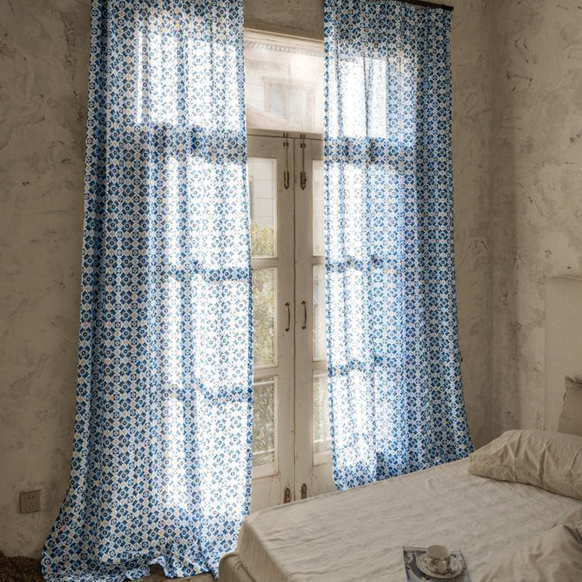 Glacier Blue Linen|Curtains