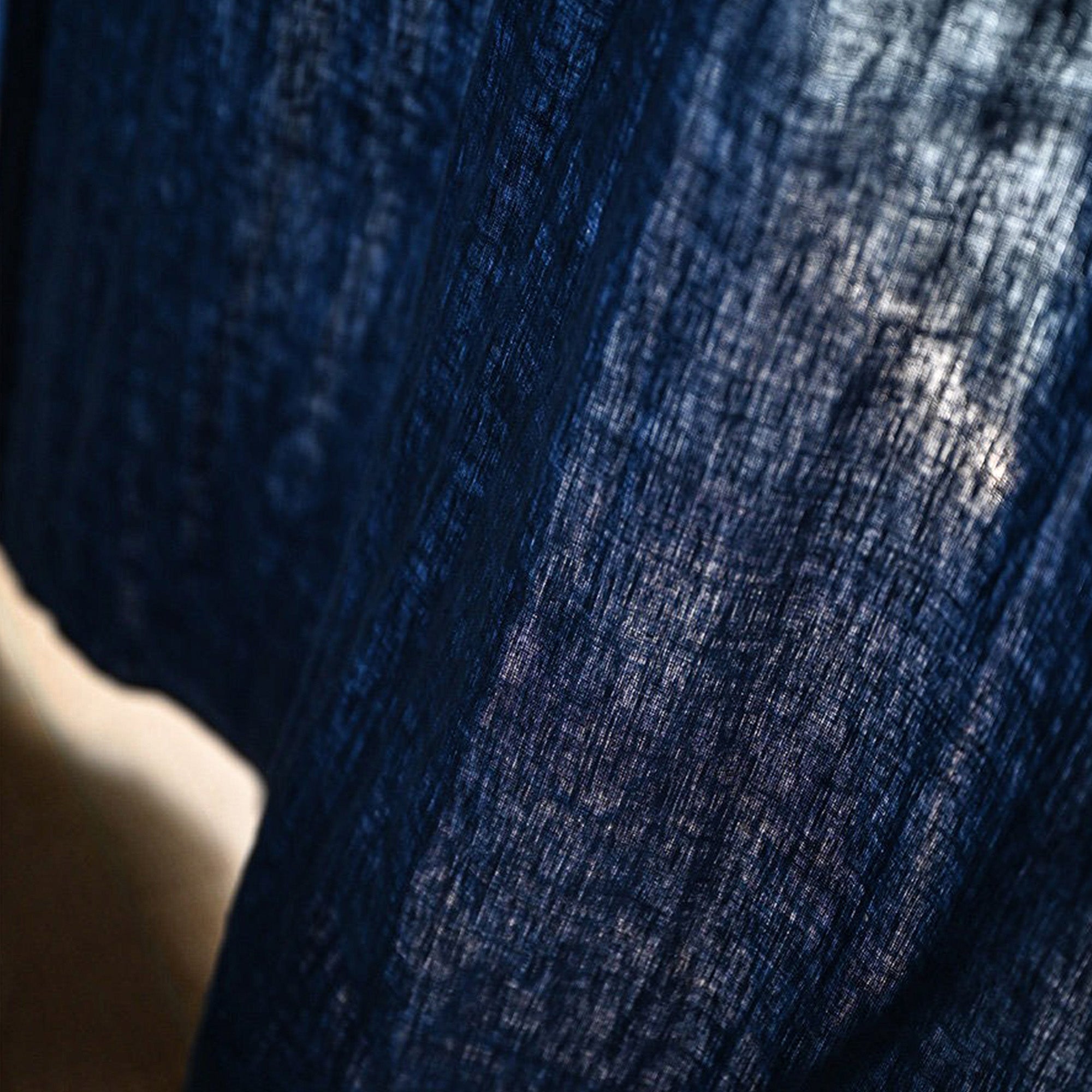 Indigo Slub Linen|Curtains