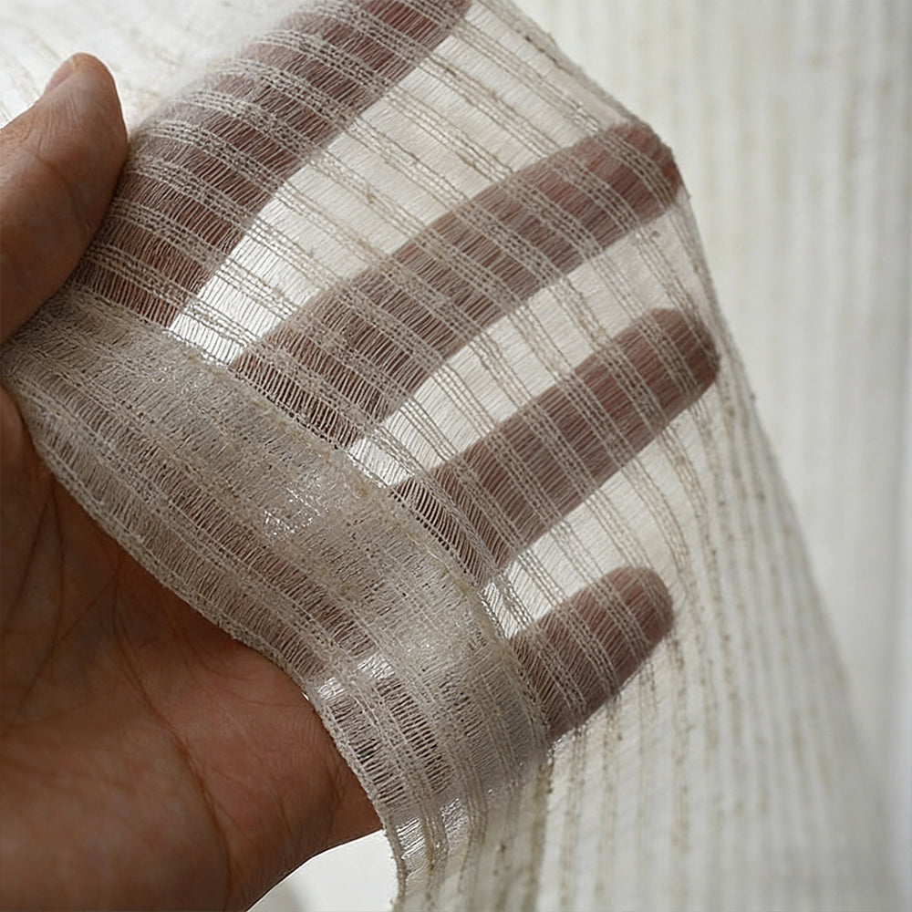 Linen Stria Sheer|Sample