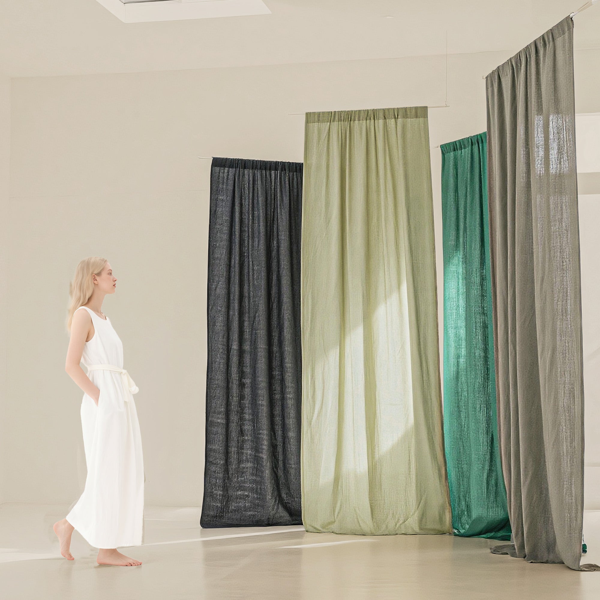 Meadow Green Linen|Sample