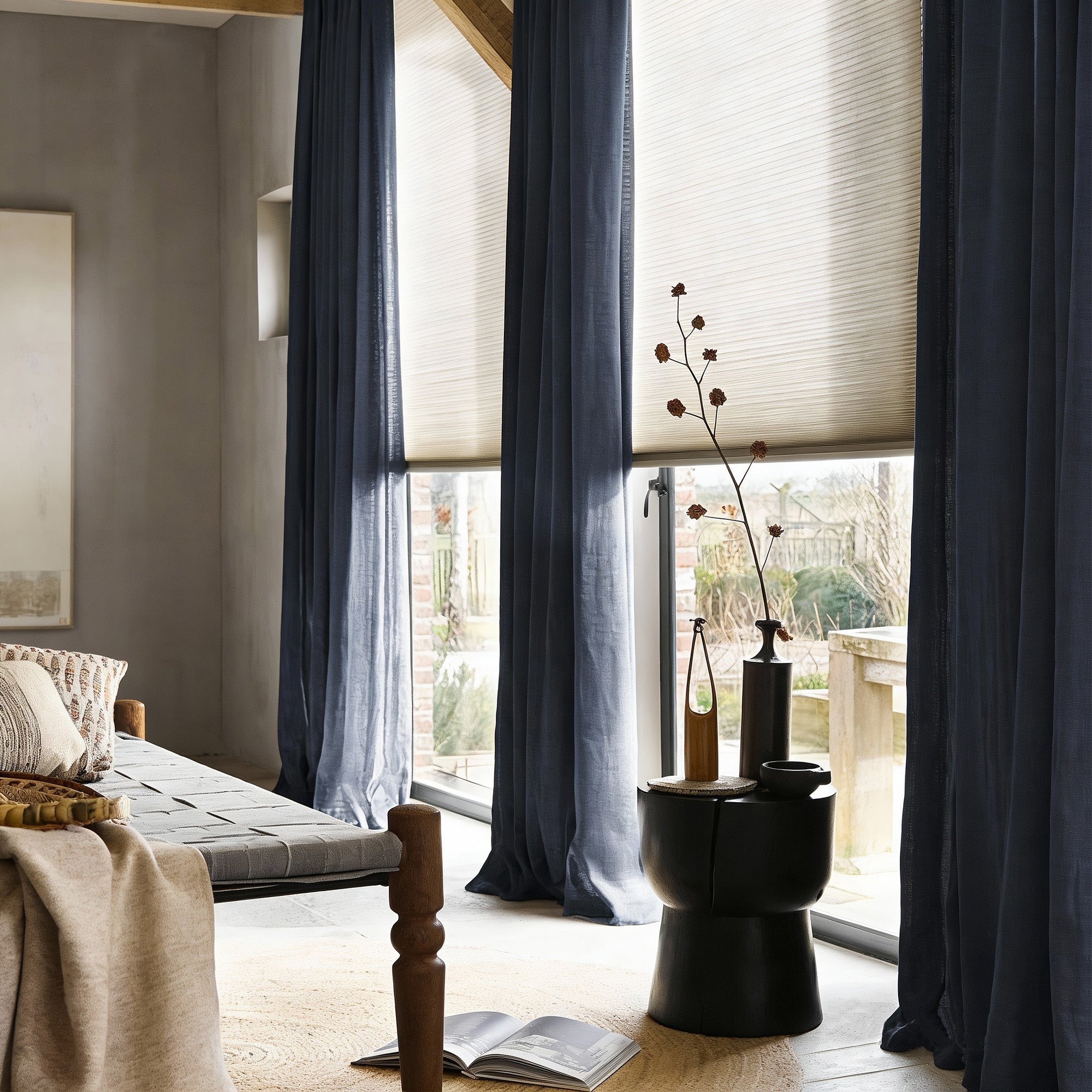 Mist Indigo Linen|Curtains