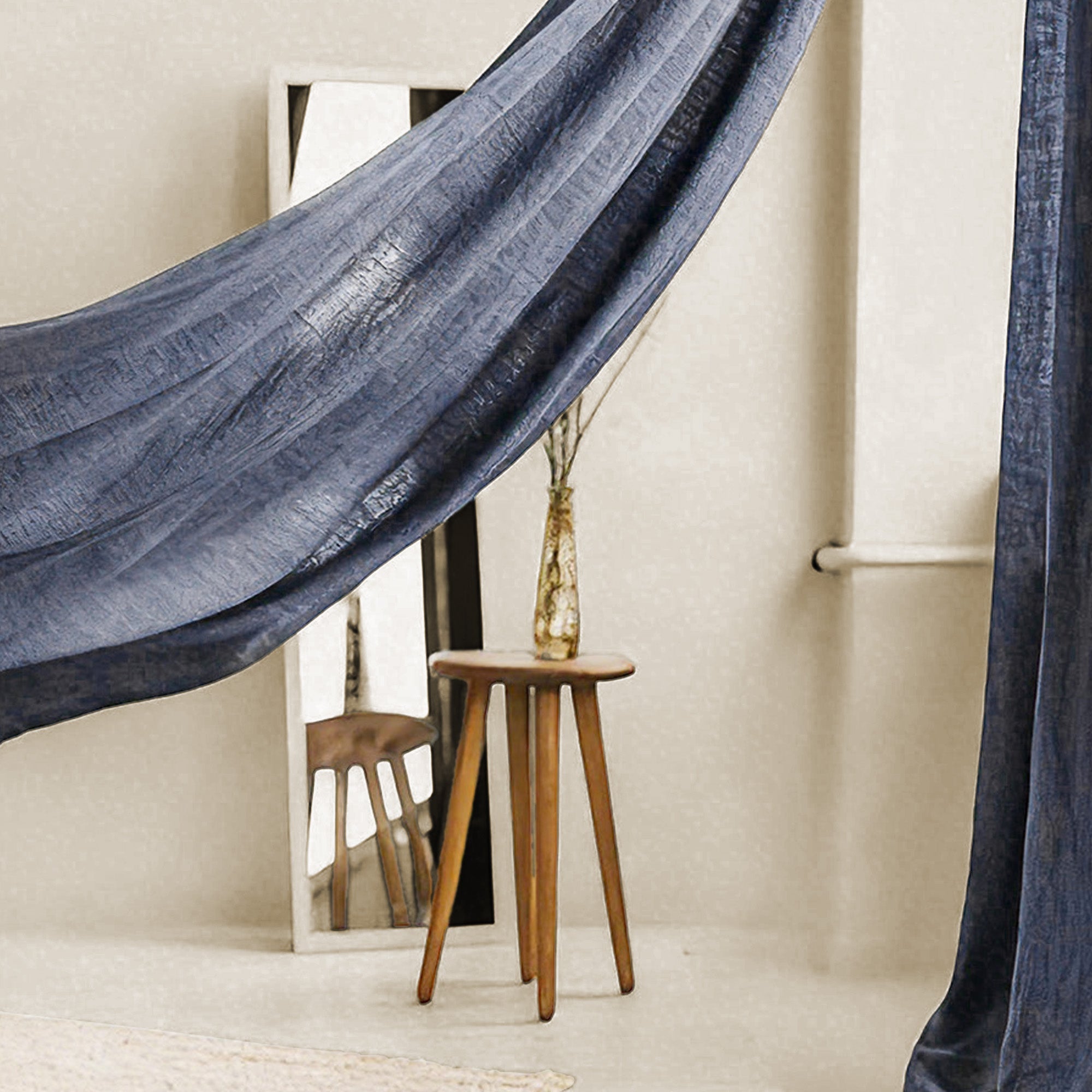 Mist Indigo Linen|Curtains