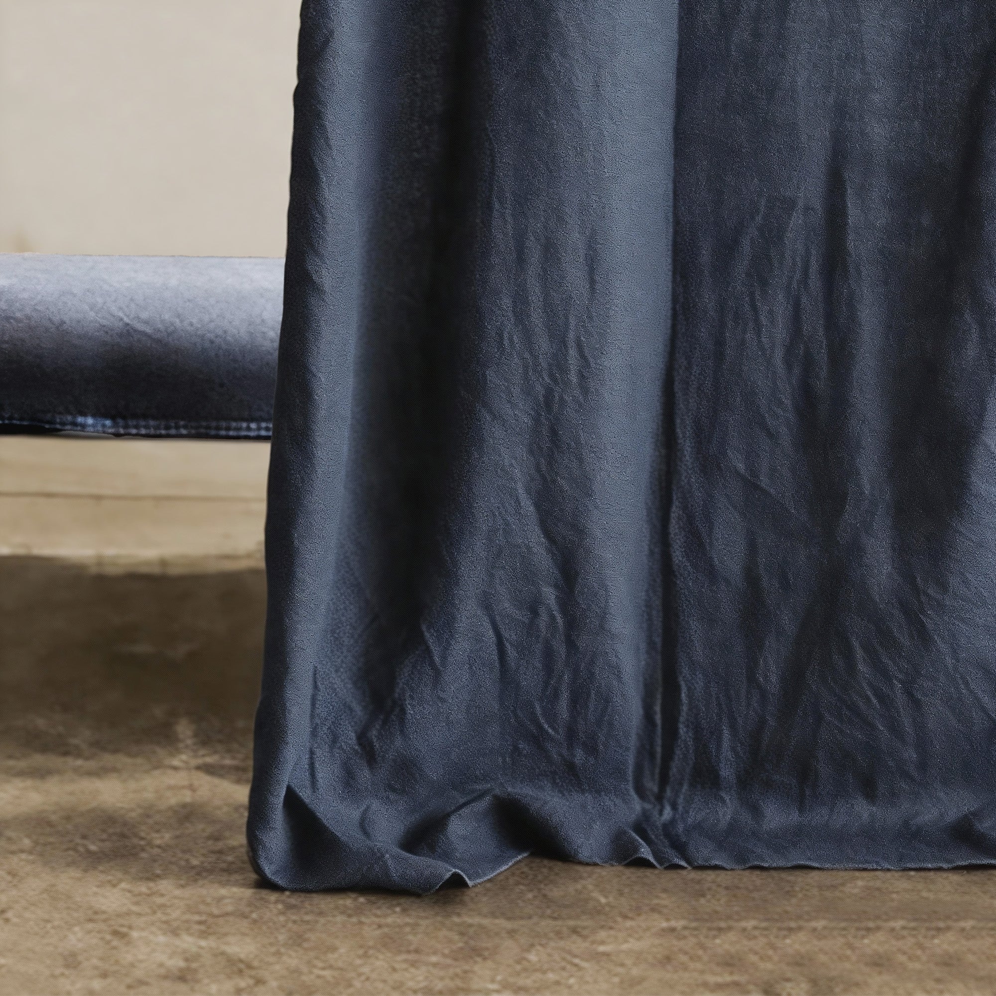 Mist Indigo Linen|Curtains