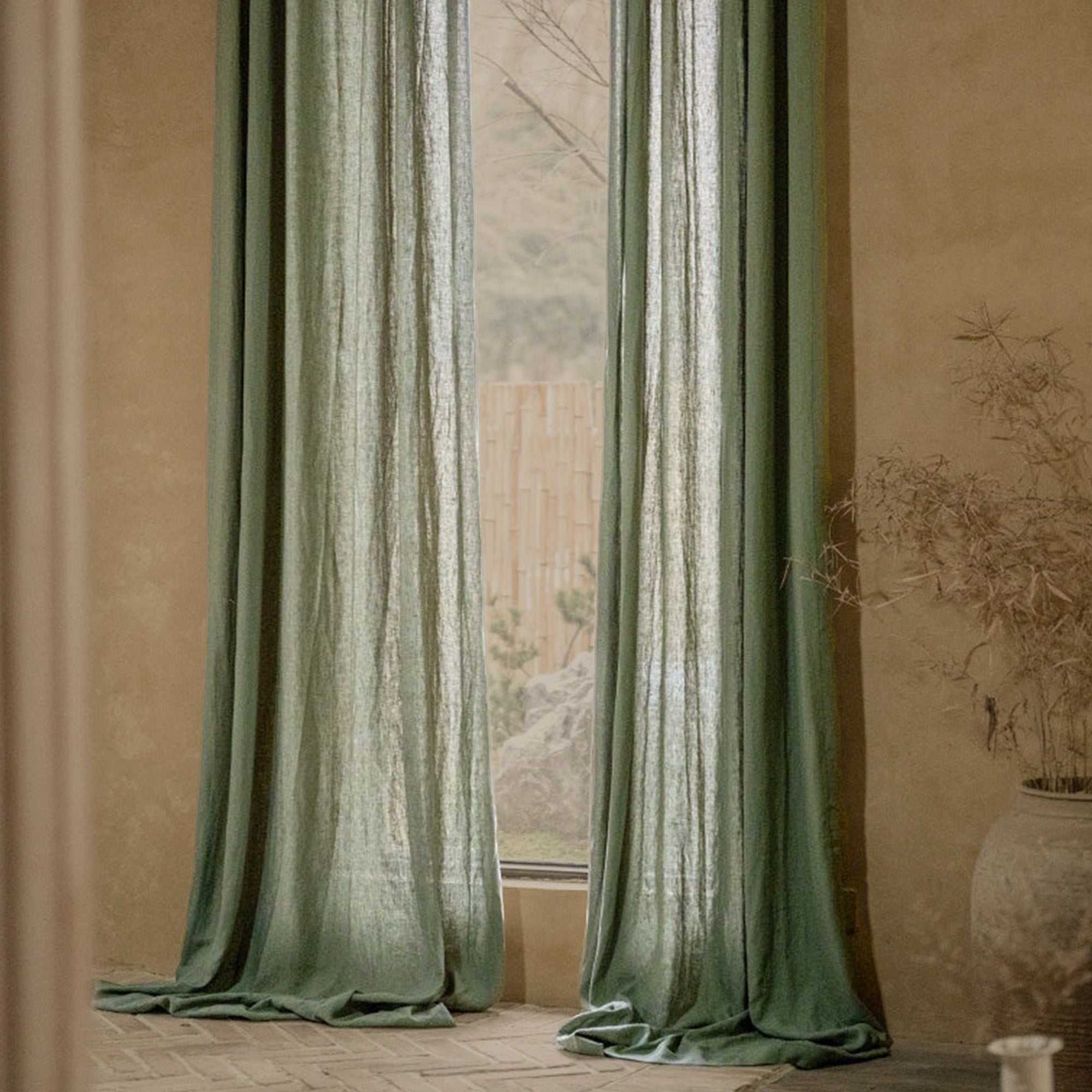 Olive Grove Linen|Curtains