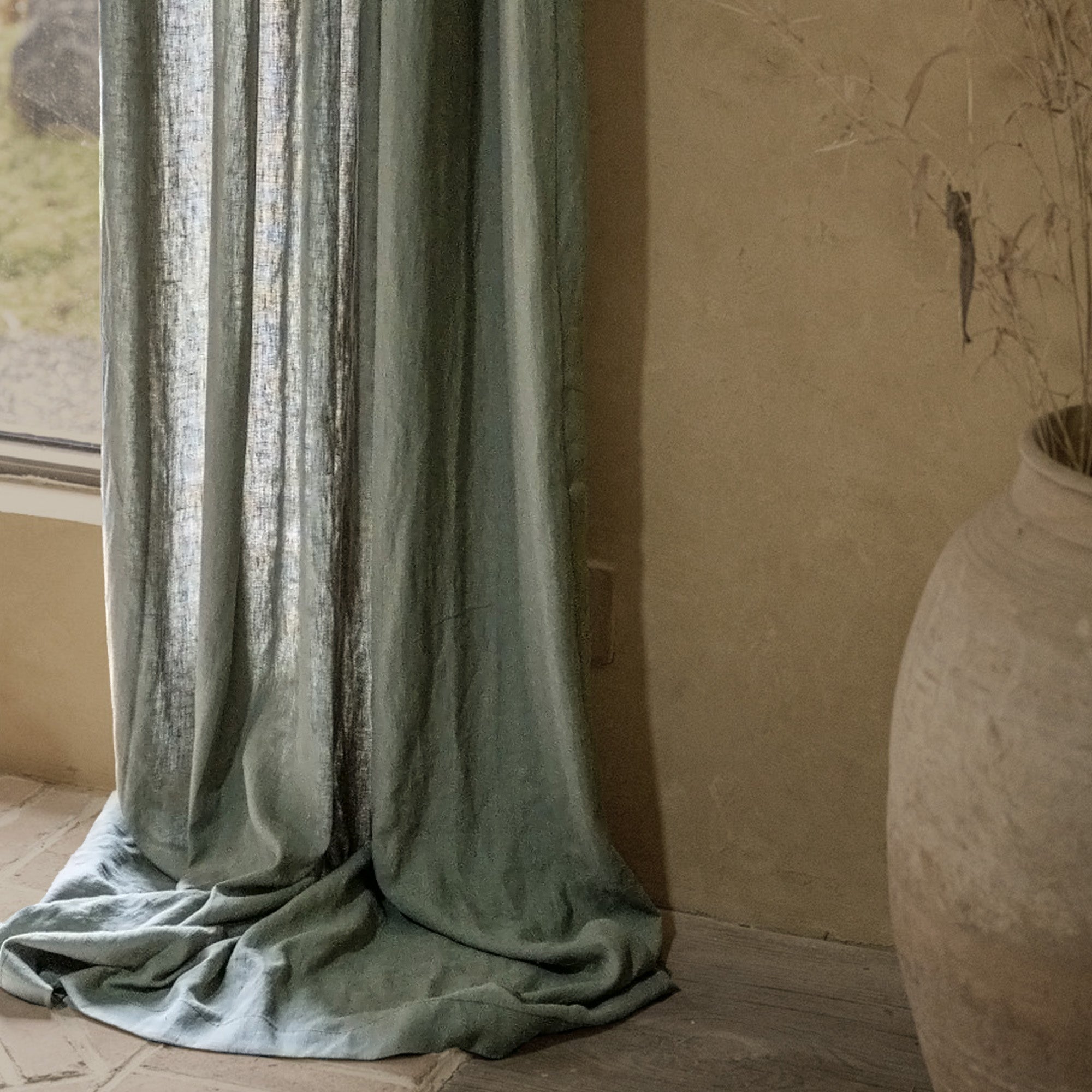Olive Grove Linen|Curtains