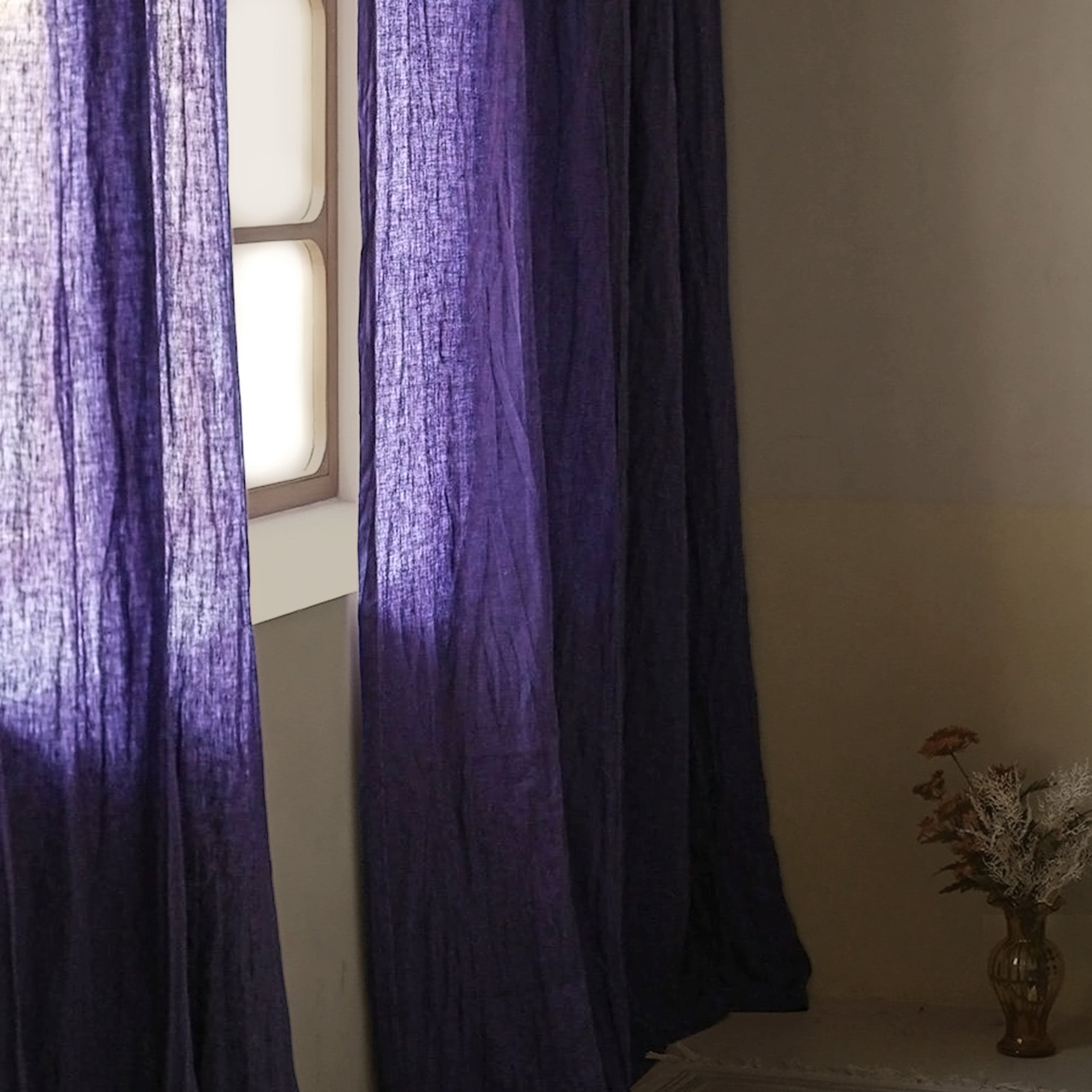 Plum Linen|Curtains