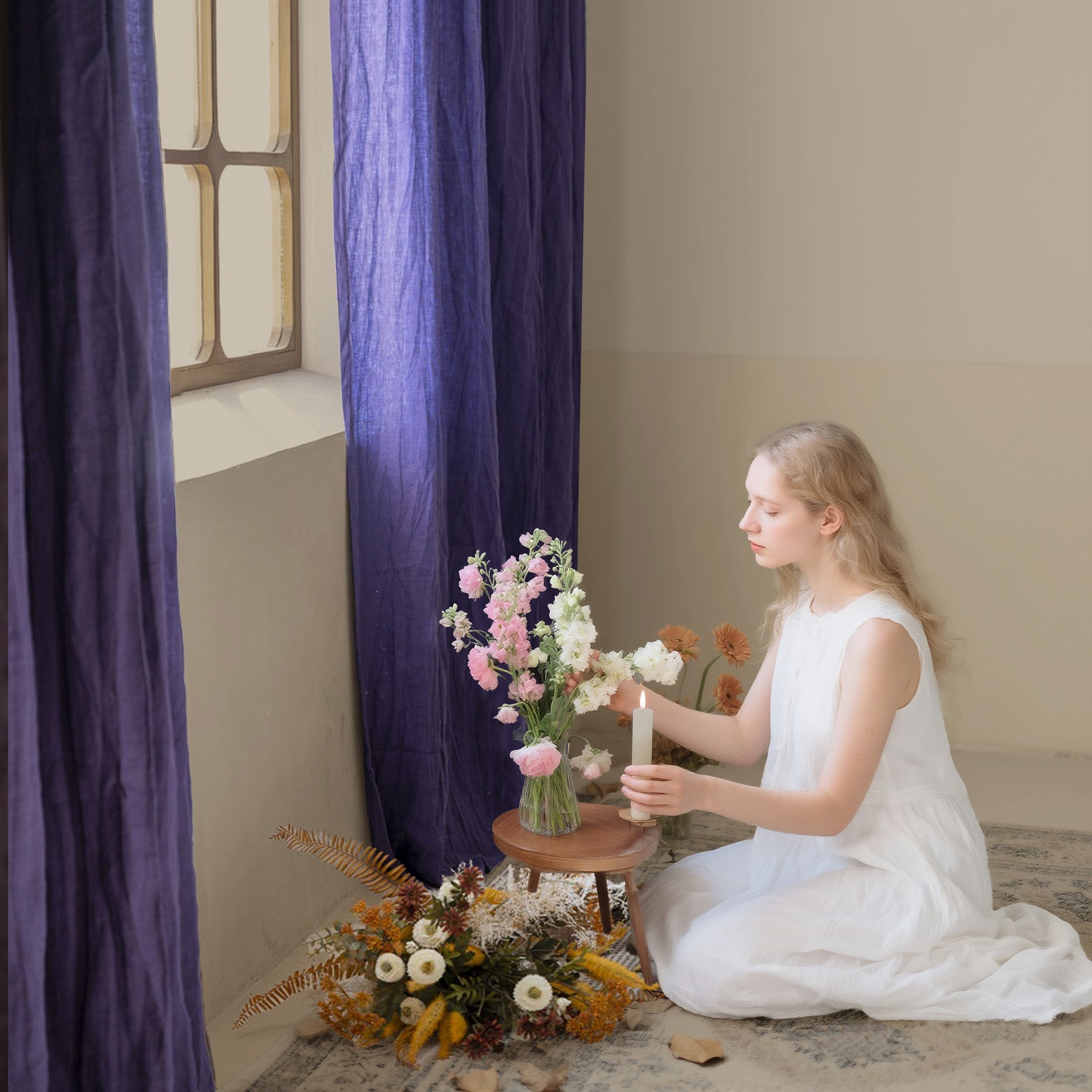 Plum Linen|Sample