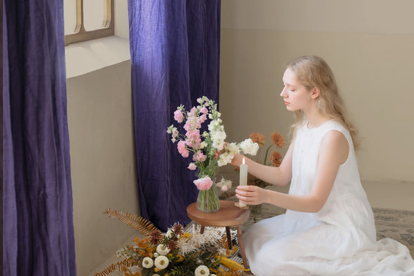 Plum Linen Texture
