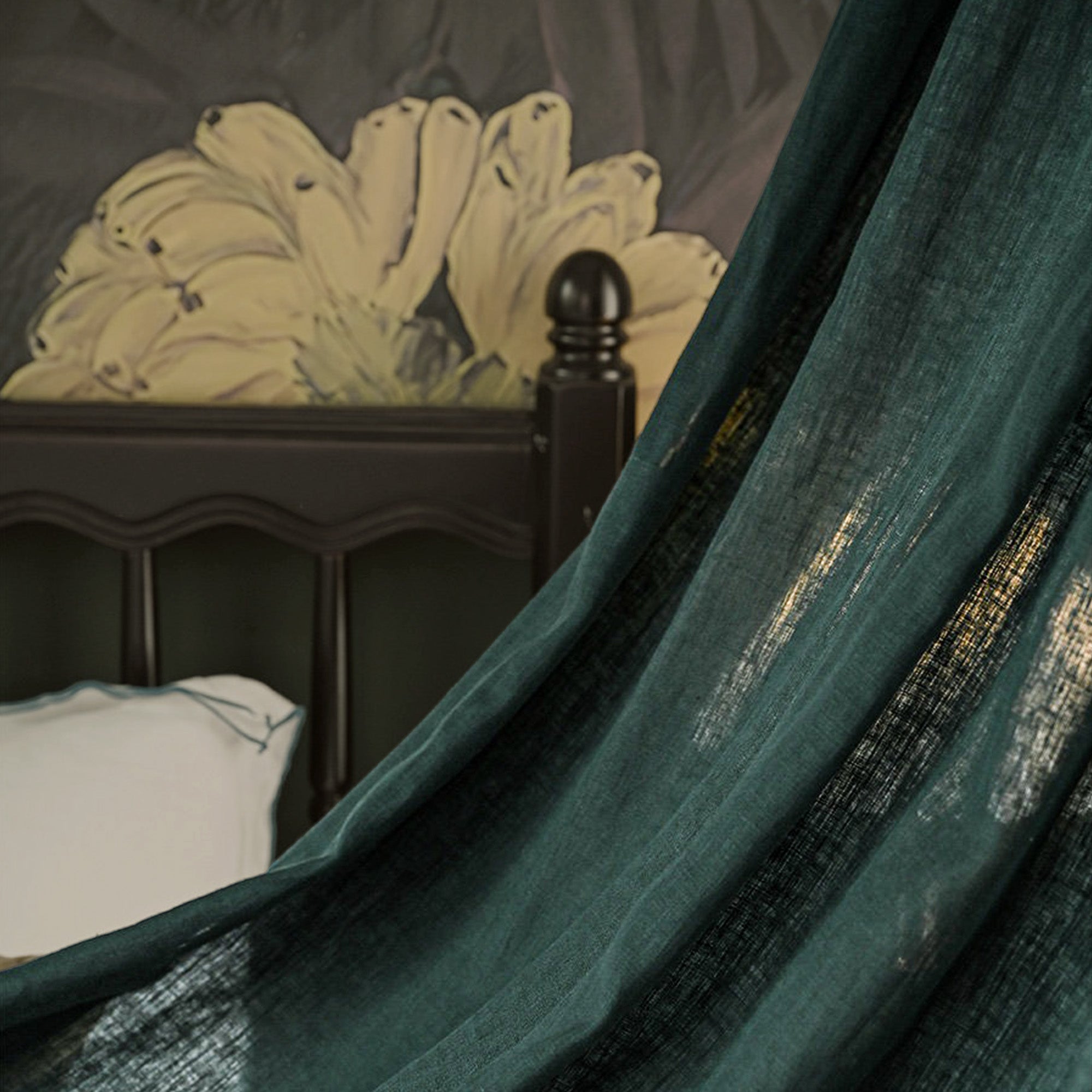 Scholar Green Linen|Curtains