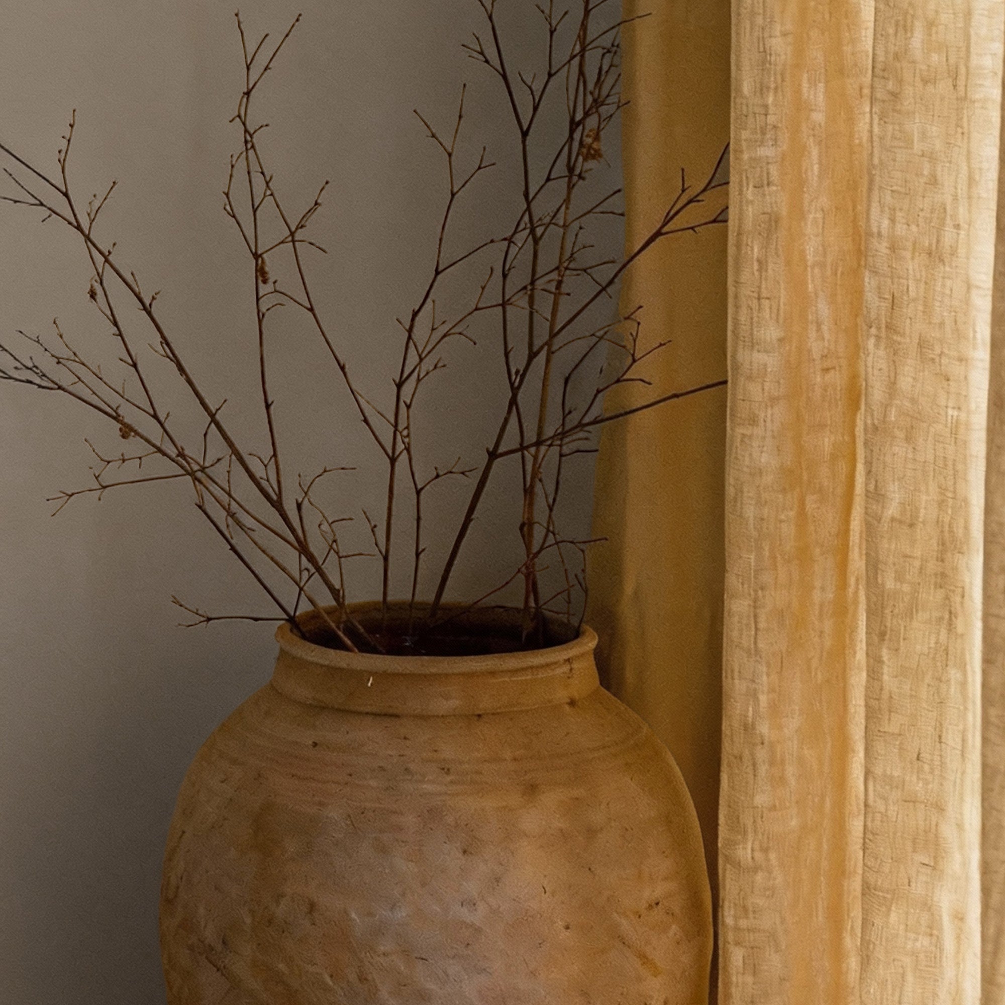 Sun-Kissed Linen|Curtains