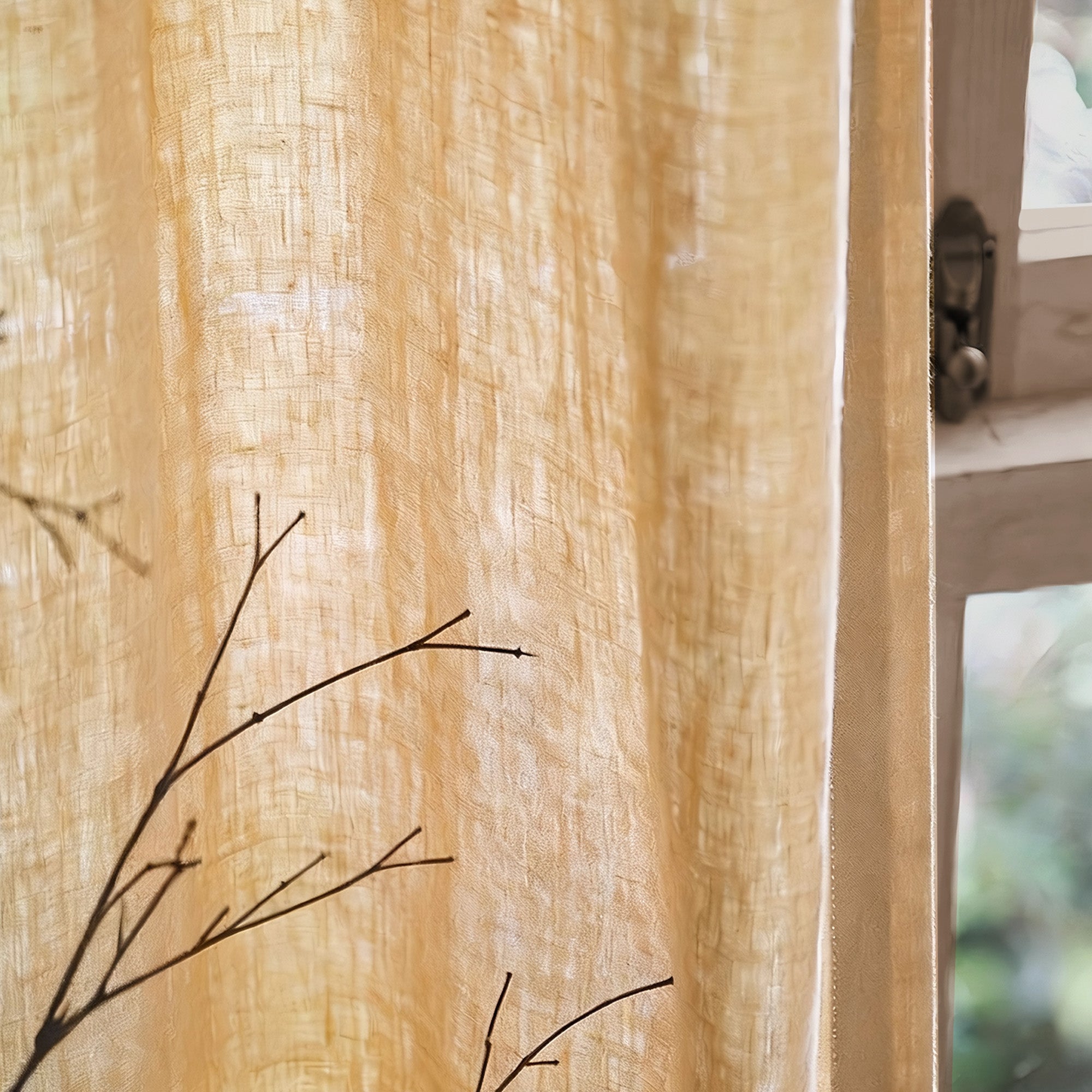 Sun-Kissed Linen|Curtains