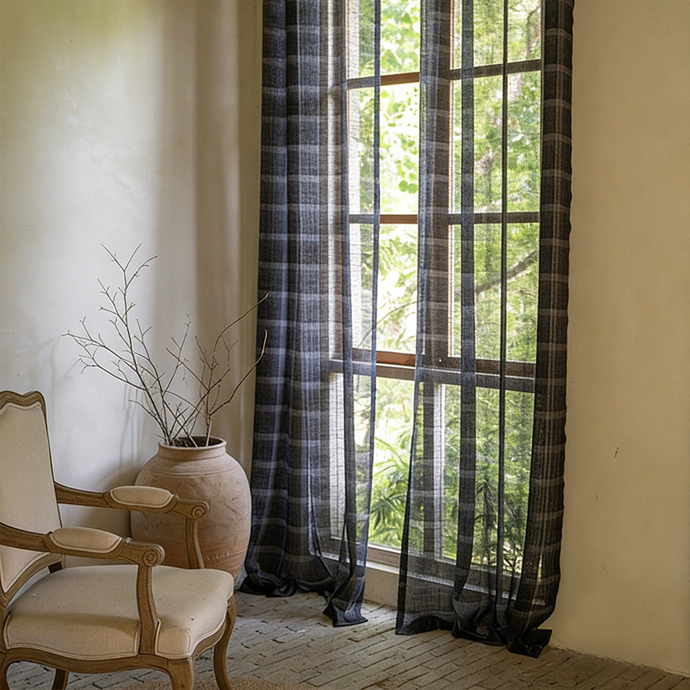 Twilight Check Sheer|Sample