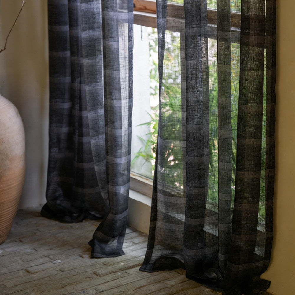 Twilight Check Sheer|Curtains