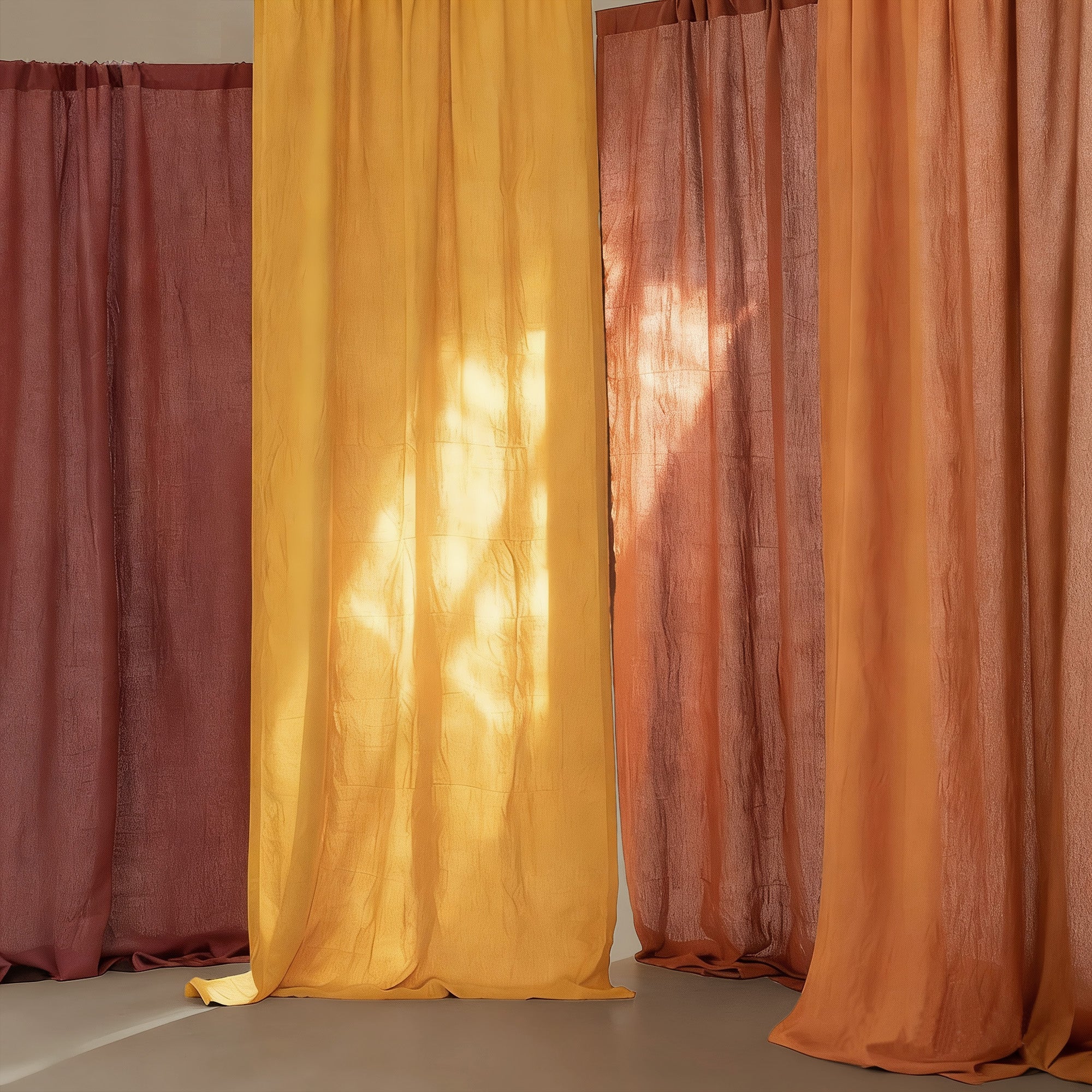 Warm Hues Linen|Curtains